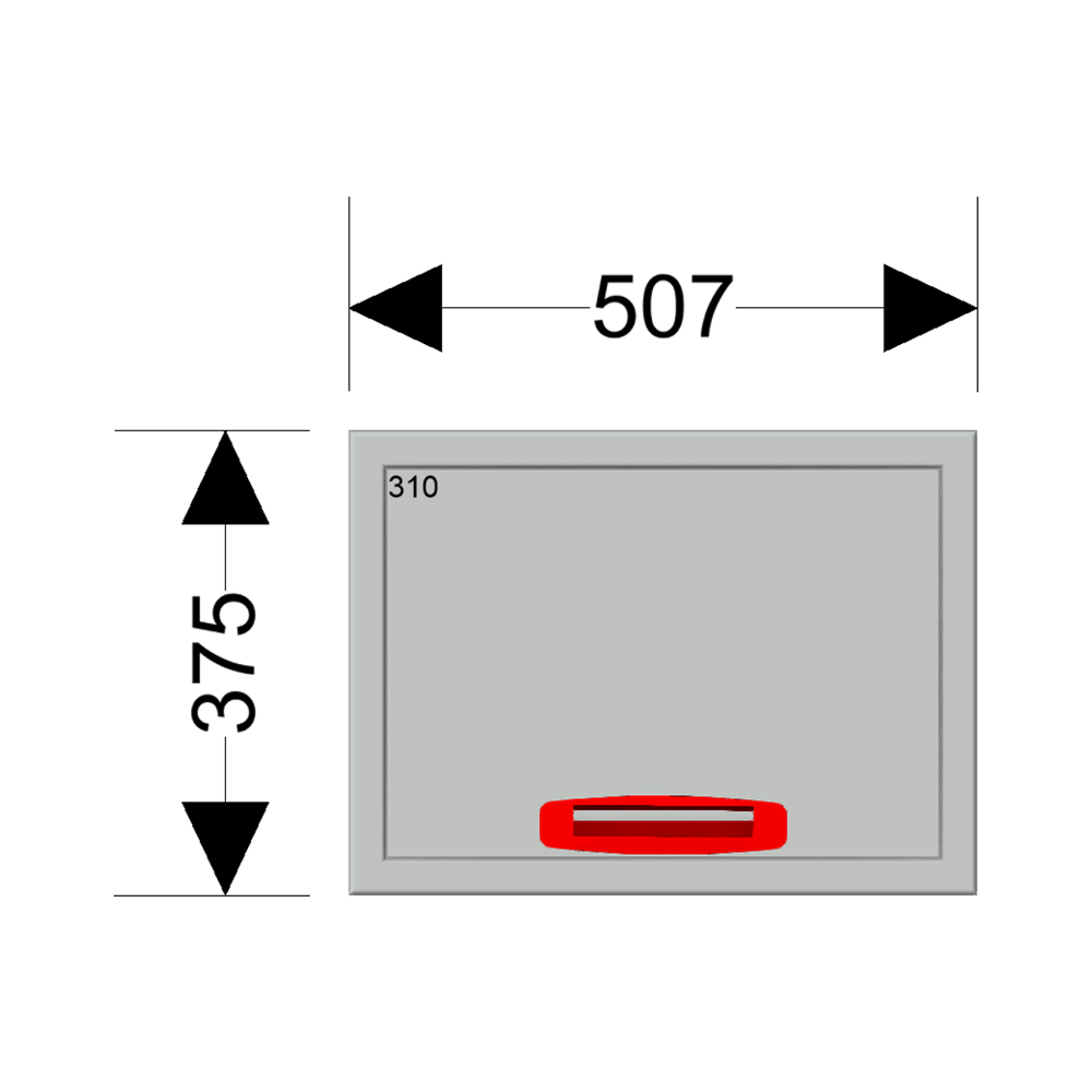 Hoogte 375 mm - 1 Lade - Diepte 460 mm - Afbeelding 2