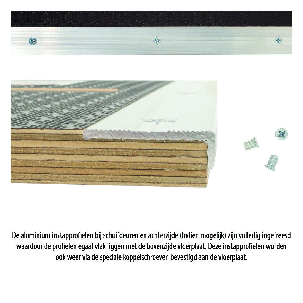 Vloerplaat Mercedes Sprinter L1H2 RWD EL (vanaf Bj 2018) van Berkenmultiplex met antislip topcoating - Afbeelding 2