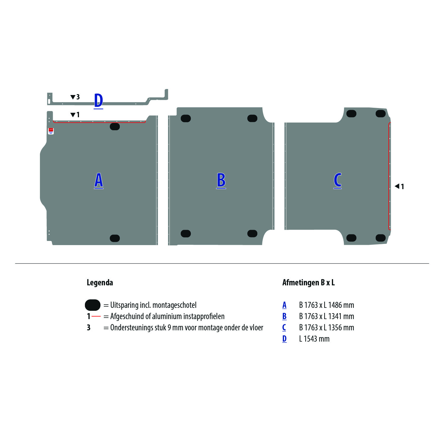 Vloerplaat Man TGE L4H3 RWD EL (vanaf Bj 2017) - Ontdek hoogwaardige Zevim laadvloeren Berkenmultiplex met antislip topcoating voor Vloerplaat Man TGE bedrijfswagens.
