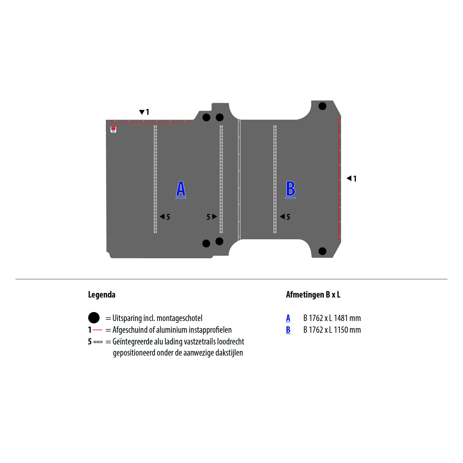 Vloerplaat Mercedes Sprinter L1H2 RWD EL (vanaf Bj 2018) van Berkenmultiplex met antislip topcoating